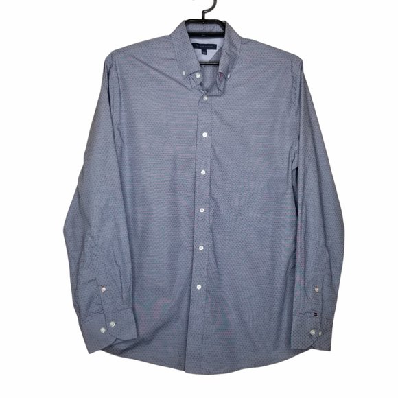 Tommy Hilfiger Other - *SOLD*Tommy Hilfiger Men's Blue Diamond Button Down